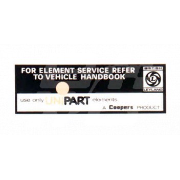 Image for UNIPART AIR FILTER LABEL