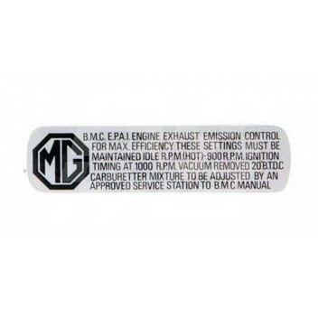 Image for EXHAUST EMISSION MGB 69-74