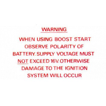 Image for BOOST START LABEL