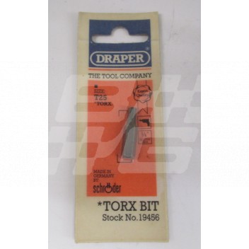 Image for T25 TORX INSERT BIT 1/4 INCH HEX