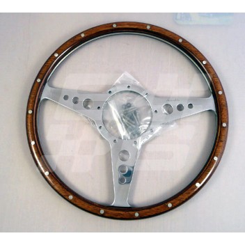 Image for STEERING WHEEL WOOD RIM 15 INCH