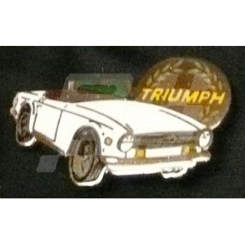 Image for PIN BADGE TR6 WHITE