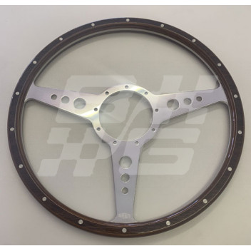 Image for 15 inch Dark Wood Steering wheel