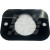 Image for MGA Retainer plate steering to bulkhead (Black)