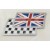 Image for Union Jack & Chequered Flag Badge Rover MGF Self Adhesive