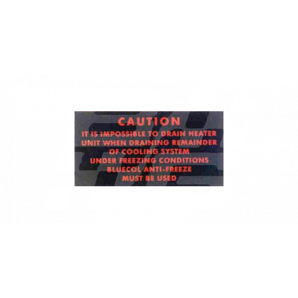 Image for HEATER CAUTION LABEL