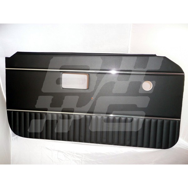 Image for BLACK DOOR PANELS  WITH CHROME STRIPS MGB (PR)