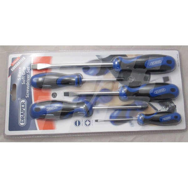 Image for Screwdriver Set Draper 5 piece Soft Grip