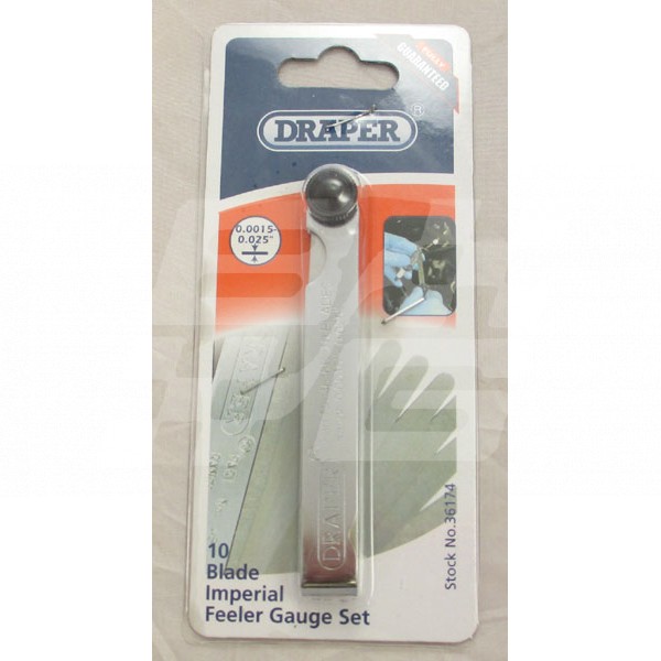 Image for Draper 10 Blade Imperial Feeler Gauge Set