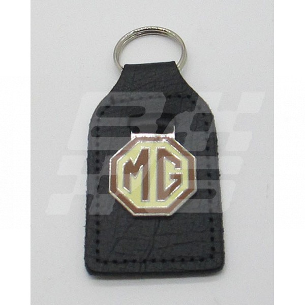 Image for Key Fob Black with MG in Brown/Cream