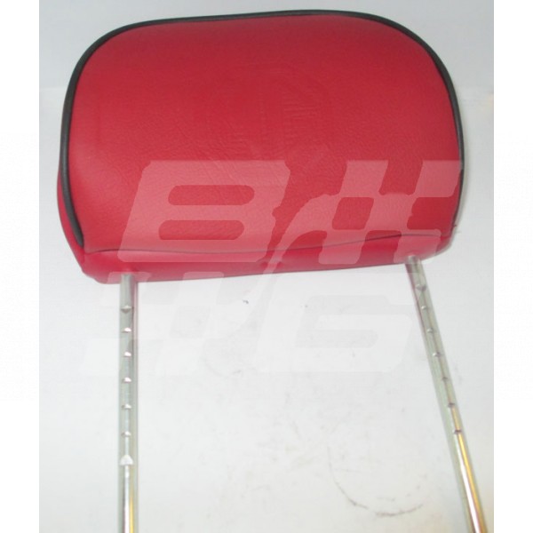 Image for LEATHER H/REST MG LOG RED MGF
