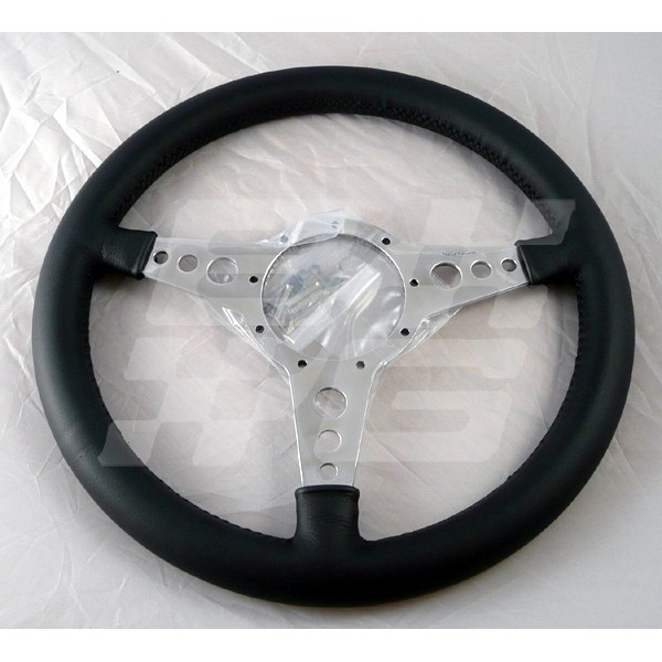 Image for STEERING WHEEL 13 INCH  FLAT POLISHED LEATHER