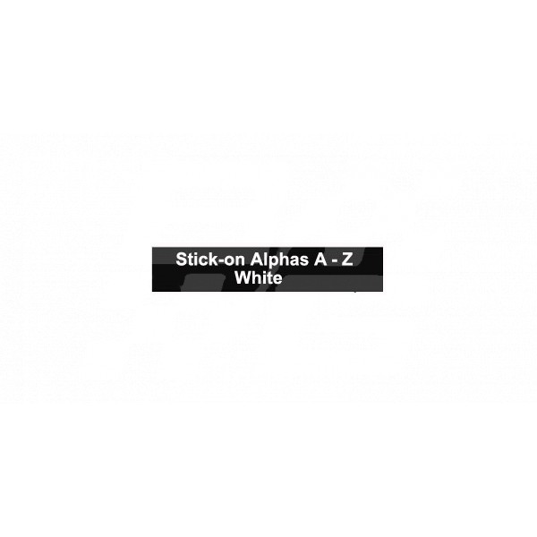 Image for STICK ON ALPHAS WHITE A-Z