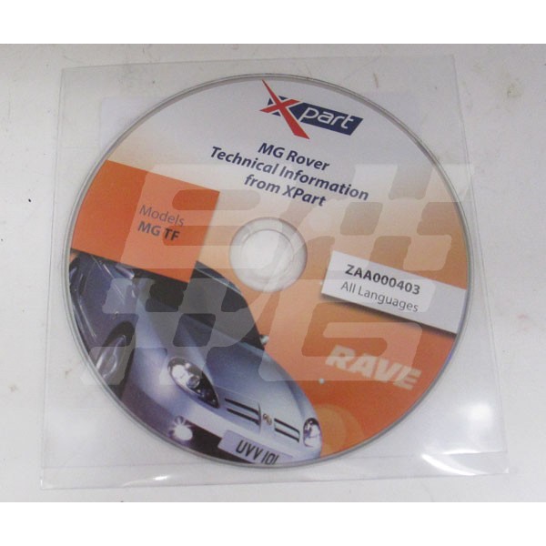 Image for MG Rover Technical info CD MG TF Xpart
