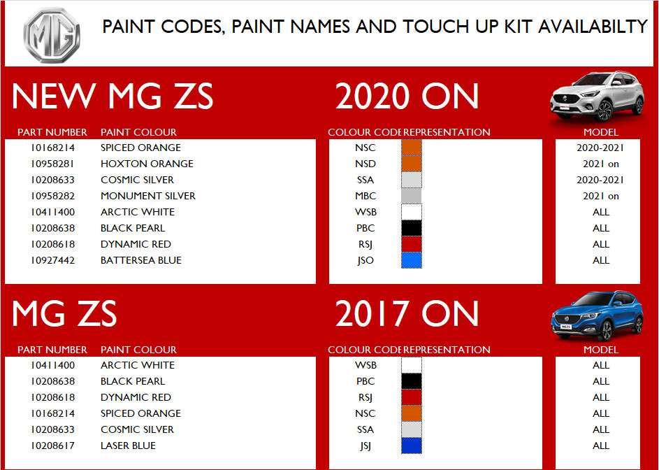 Paint Codes Pencils Brown And Gammons - Car Paint Colour Code By Reg